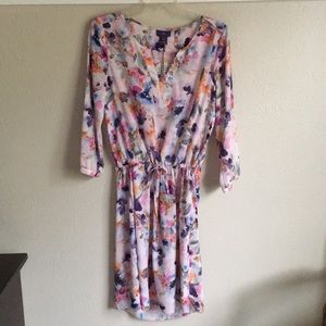 NYDJ Floral Pleat Back Shirtdress